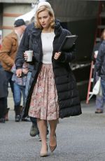 SARAH GADON at The 9th Life of Louis Drax Set in Vancouver