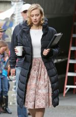 SARAH GADON at The 9th Life of Louis Drax Set in Vancouver