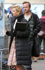 SARAH GADON at The 9th Life of Louis Drax Set in Vancouver