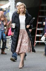 SARAH GADON at The 9th Life of Louis Drax Set in Vancouver