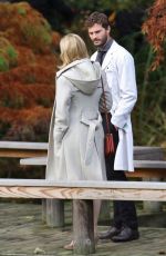SARAH GADON on the Set of The 9th Life of Louis Drax