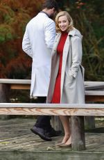 SARAH GADON on the Set of The 9th Life of Louis Drax