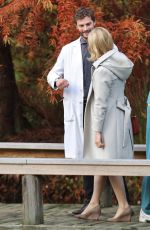 SARAH GADON on the Set of The 9th Life of Louis Drax