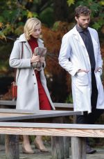 SARAH GADON on the Set of The 9th Life of Louis Drax