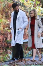 SARAH GADON on the Set of The 9th Life of Louis Drax