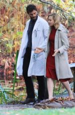 SARAH GADON on the Set of The 9th Life of Louis Drax