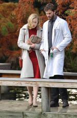 SARAH GADON on the Set of The 9th Life of Louis Drax