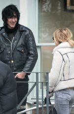 SIENNA MILLER and Matthew Williamson Out in Primrose Hill