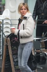 SIENNA MILLER and Matthew Williamson Out in Primrose Hill