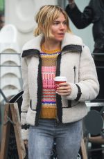SIENNA MILLER and Matthew Williamson Out in Primrose Hill