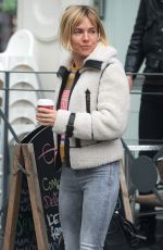 SIENNA MILLER and Matthew Williamson Out in Primrose Hill