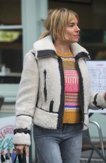 SIENNA MILLER and Matthew Williamson Out in Primrose Hill