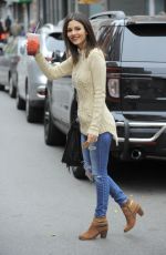 VICTORIA JUSTICE in Ripped Jeans Out and About in Brooklyn