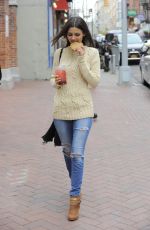VICTORIA JUSTICE in Ripped Jeans Out and About in Brooklyn