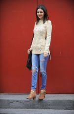 VICTORIA JUSTICE in Ripped Jeans Out and About in Brooklyn