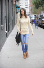VICTORIA JUSTICE in Ripped Jeans Out and About in Brooklyn