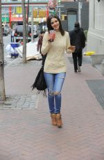 VICTORIA JUSTICE in Ripped Jeans Out and About in Brooklyn