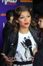 ZENDAYA COLEMAN at Nickelodeon Halo Awards 2014 in New York