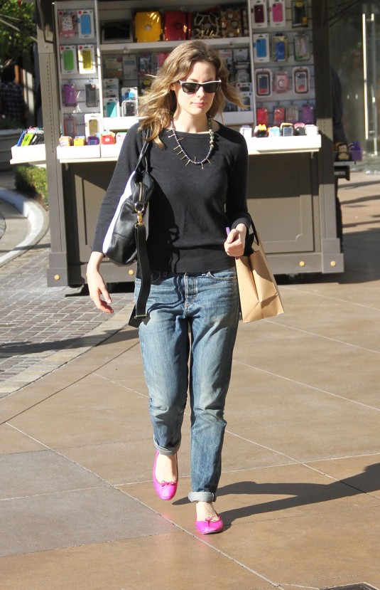 GILLIAN JACOBS in Jeans Out and About at The Grove
