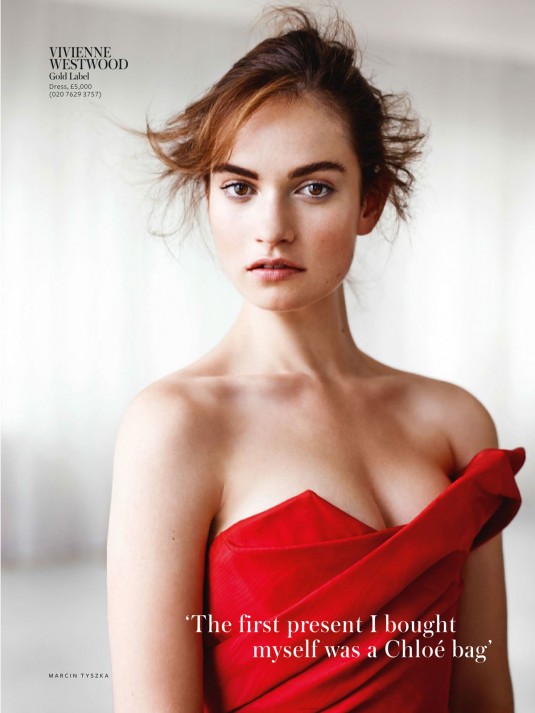 LILY JAMES in InStyle Magazine