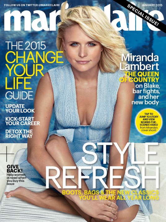 MIRANDA LAMBERT in Marie Claire Magazine