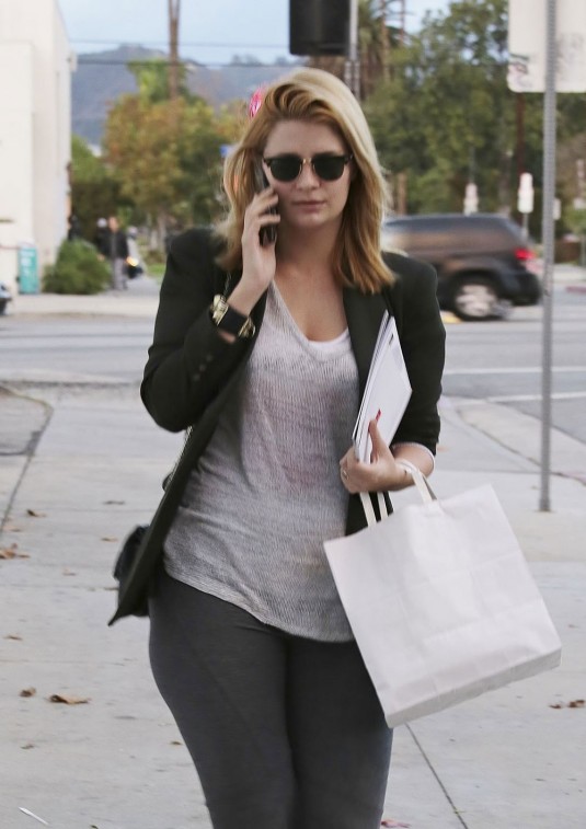 MISCHA BARTON Leaves Milk Restaurant