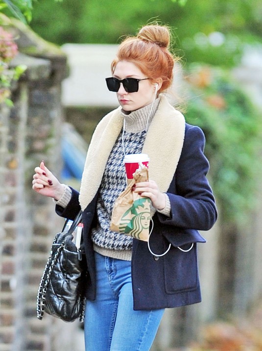 NICOLA ROBERTS in Jeans Out in London