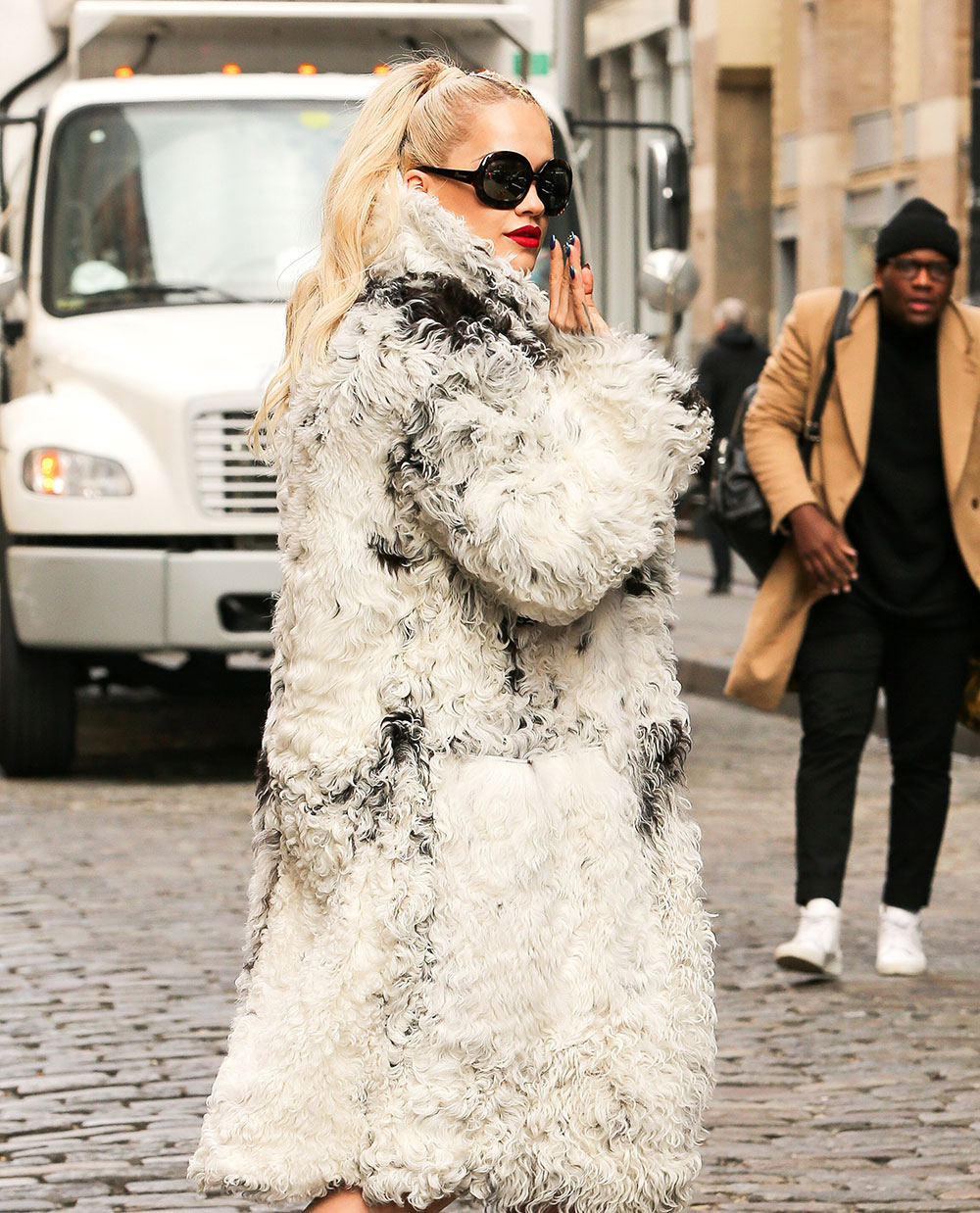 RITA ORA in Fur Coat Out and About in New York – HawtCelebs