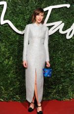 ALEXA CHUNG at British Fashion Awards 2014 in London 