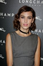 ALEXA CHUNG at Longchamp Elysees Light On Party Photocall in Paris