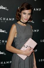 ALEXA CHUNG at Longchamp Elysees Light On Party Photocall in Paris