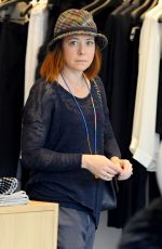 ALYSON HANNIGAN Out for Christmas Shopping in Santa Monica