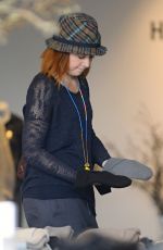 ALYSON HANNIGAN Out for Christmas Shopping in Santa Monica