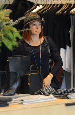 ALYSON HANNIGAN Out for Christmas Shopping in Santa Monica