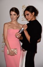 ANNA KENDRICK at British Fashion Awards 2014 in London