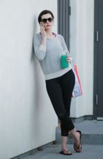 ANNE HATHAWAY in Tights Out and About in West Hollywood