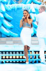 ARIANA GRANDE Performs at Disney Parks Christmas Parade in Orlando