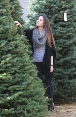 ASHLEY ARGOTA Out Sshopping for a Christmas Tree in Los Angles