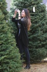 ASHLEY ARGOTA Out Sshopping for a Christmas Tree in Los Angles