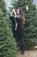 ASHLEY ARGOTA Out Sshopping for a Christmas Tree in Los Angles