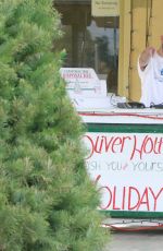 ASHLEY ARGOTA Out Sshopping for a Christmas Tree in Los Angles