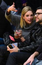 ASHLEY BENSON at a Lakers Game in Los Angeles