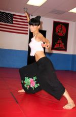 BAI LING at Martial Arts Training in Los Angeles