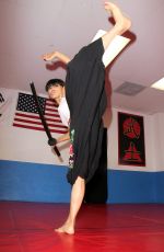 BAI LING at Martial Arts Training in Los Angeles