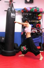 BAI LING at Martial Arts Training in Los Angeles