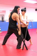 BAI LING at Martial Arts Training in Los Angeles