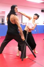 BAI LING at Martial Arts Training in Los Angeles