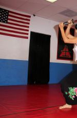 BAI LING at Martial Arts Training in Los Angeles