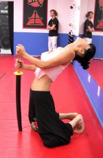 BAI LING at Martial Arts Training in Los Angeles