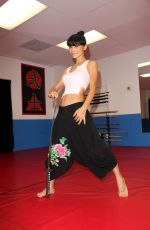 BAI LING at Martial Arts Training in Los Angeles